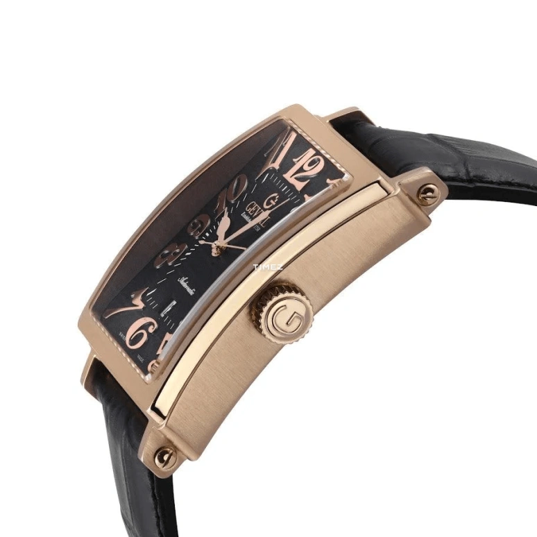 Gevril,Avenue of Americas 44mm,44mm,Stainless Steel,Black,Automatic,Day,38hours,15201,15201-2