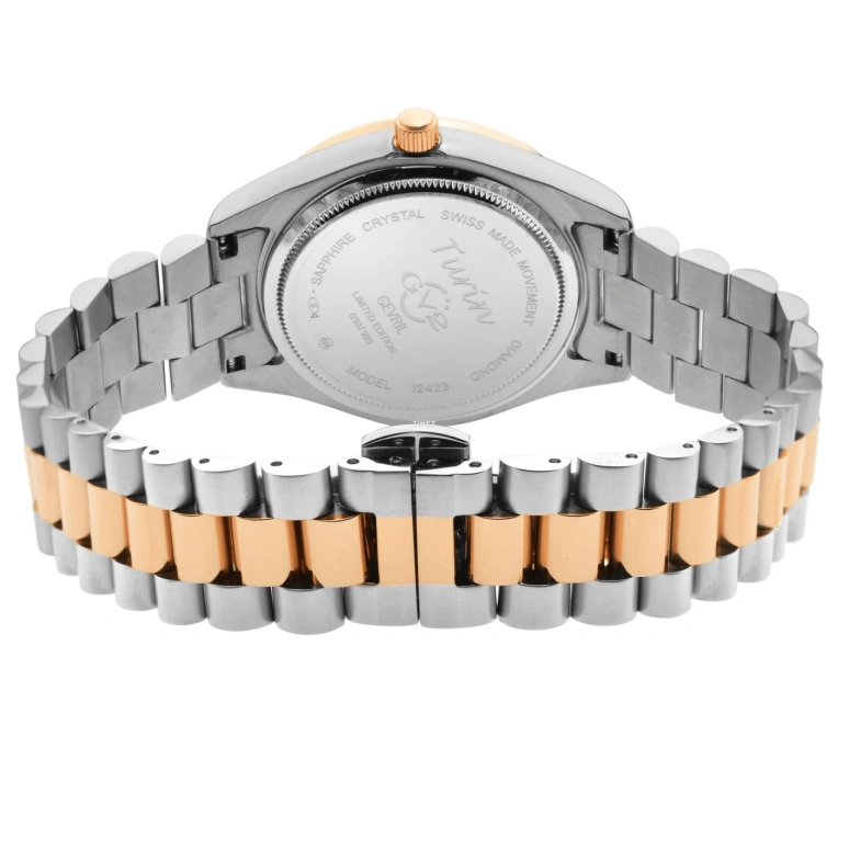 Gevril,Turin 36mm,36mm,Stainless Steel,White,Quartz,Day,Sapphire,12423B