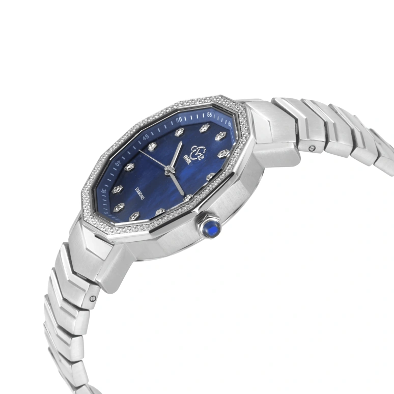 Gevril,Spello 36mm,36mm,Stainless Steel,Blue,Quartz,Sapphire,Crystal Glass,Twelve edge,14517B