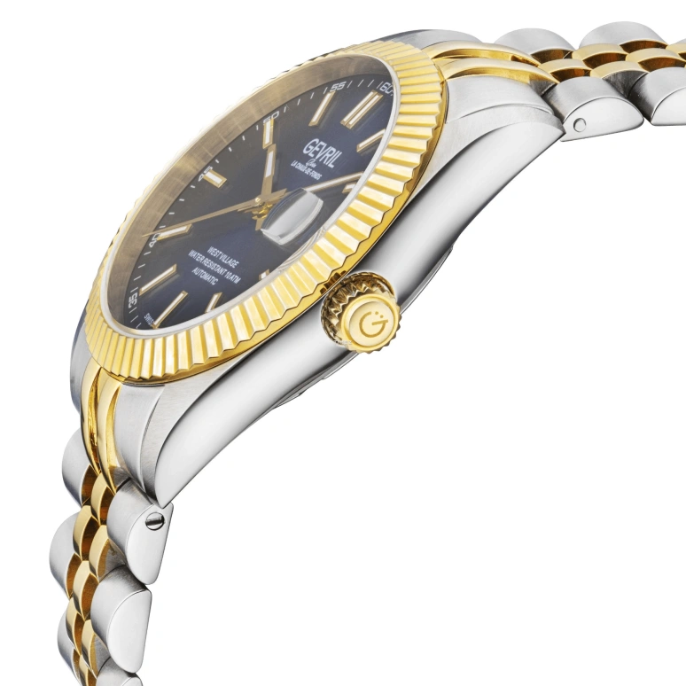 Gevril,West Village 40mm,40mm,Stainless Steel,Blue,Automatic,Day,38hours,48904