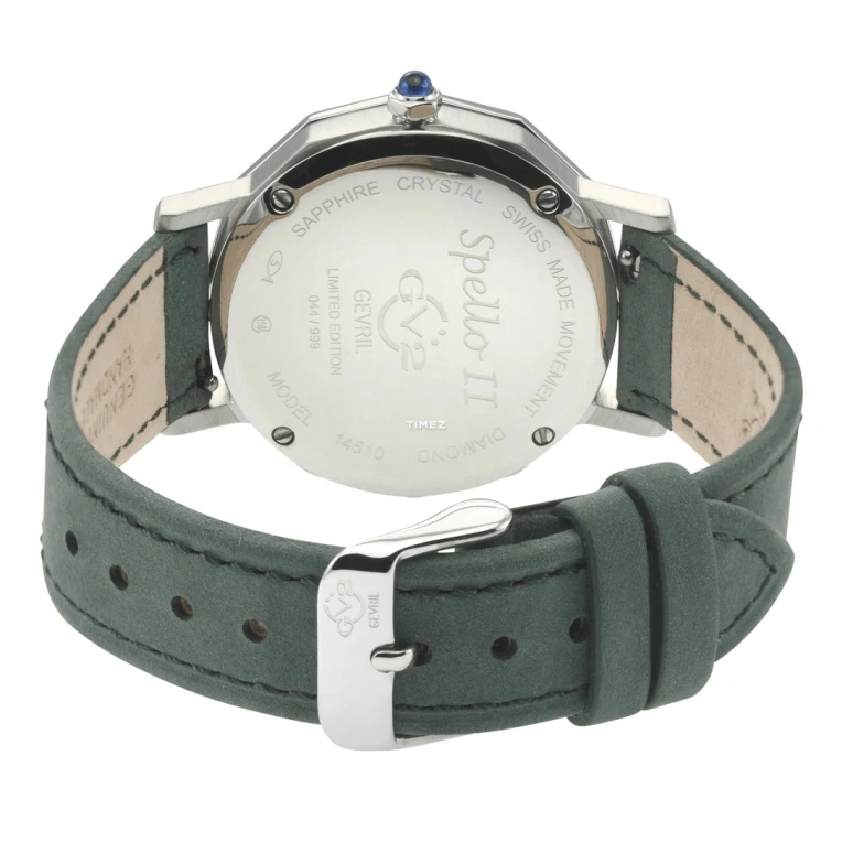 Gevril,Spello 36mm,36mm,Stainless Steel,Silver White,White,Quartz,Sapphire,Crystal Glass,Twelve edge,14510