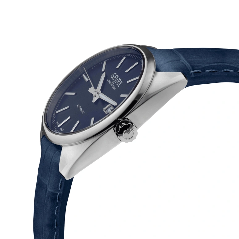 Gevril,Five Points 40mm,40mm,Stainless Steel,Blue,Automatic,Day,38hours,48701A