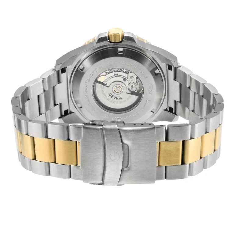 Gevril,Canal Street 46mm,46mm,Stainless Steel,Black,Automatic,Day,38hours,46602B