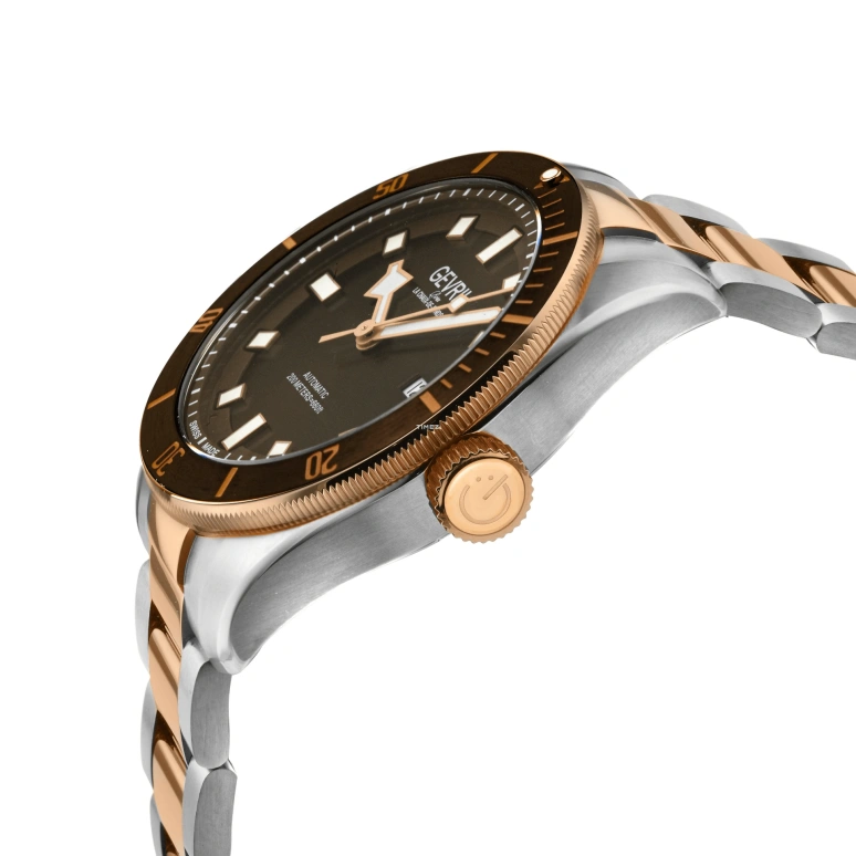 Gevril,Yorkville 43mm,43mm,Stainless Steel,Brown,Automatic,Day,38hours,48603