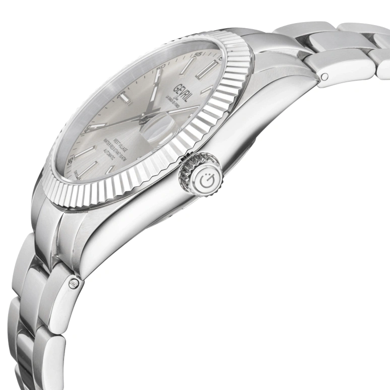 Gevril,Wall Street 40mm,40mm,Stainless Steel,Silver,Automatic,Day,38hours,48922