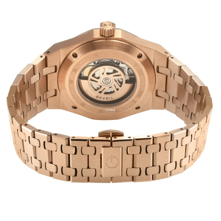 Gevril,Gotham 41mm,41mm,Stainless Steel,Black,Automatic,Day,38hours,49406B