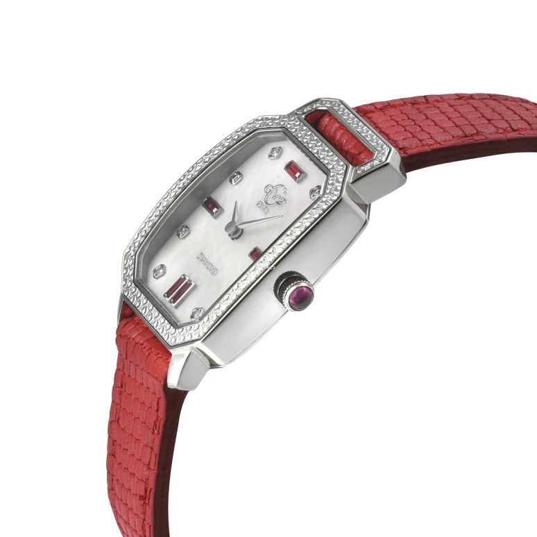 Gevril,Pavia 25mm,25mm,Stainless Steel,White,Quartz,Sapphire,Crystal Glass,Octagon,13405