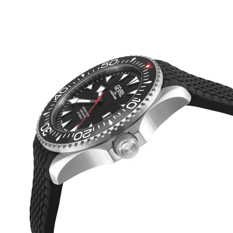 Gevril,Hudson Yards 43mm,43mm,Stainless Steel,Black,Automatic,Day,38hours,48800R