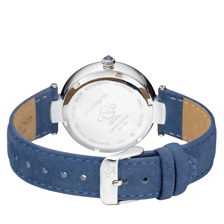 Gevril,Matera 36mm,36mm,Stainless Steel,White,Quartz,Sapphire,Round,12801