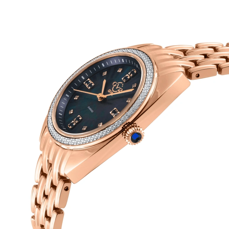 Gevril,Palermo 36mm,36mm,Stainless Steel,Blue,Quartz,Sapphire,Round,13104B