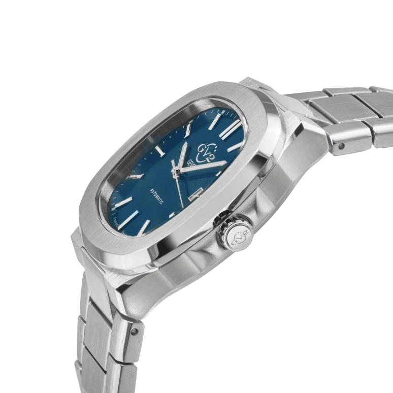 Gevril,Potente 40mm,40mm,Stainless Steel,Blue,Quartz,Day,Sapphire,18117B