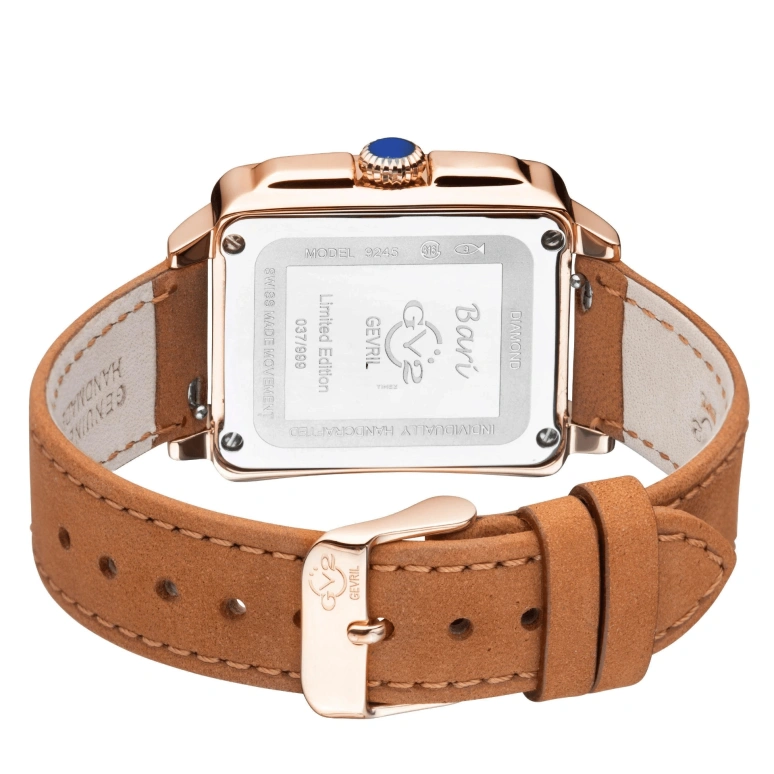 Gevril,Bari 37mm,37mm,Stainless Steel,White,Quartz,Sapphire,Crystal Glass,Rectangular,9245,9245.1
