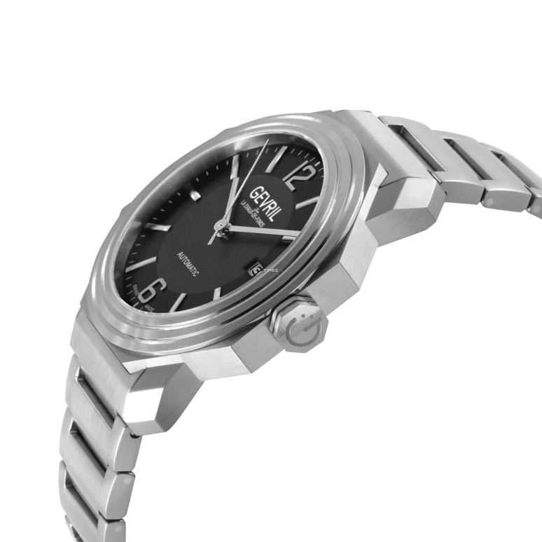 Gevril,Roosevelt 43mm,43mm,Titanium,Black,Quartz,Day,Sapphire,46532B