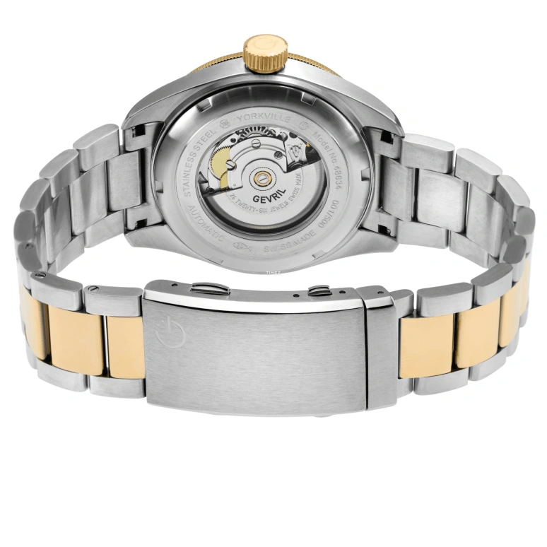 Gevril,Yorkville 43mm,43mm,Stainless Steel,Blue,Automatic,Date,Day,48634B