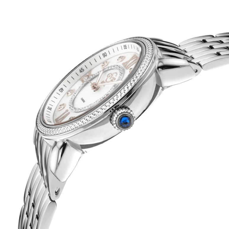Gevril,Marsala 37mm,37mm,Stainless Steel,White,Quartz,Sapphire,Crystal Glass,Round,9860B