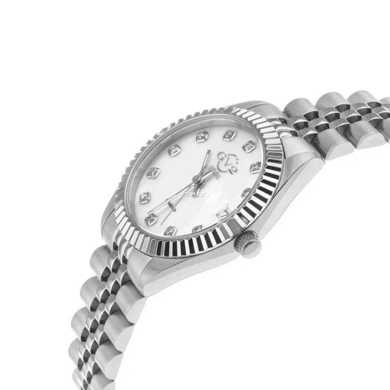 Gevril,Naples 34mm,34mm,Stainless Steel,White,Quartz,Day,Sapphire,12405