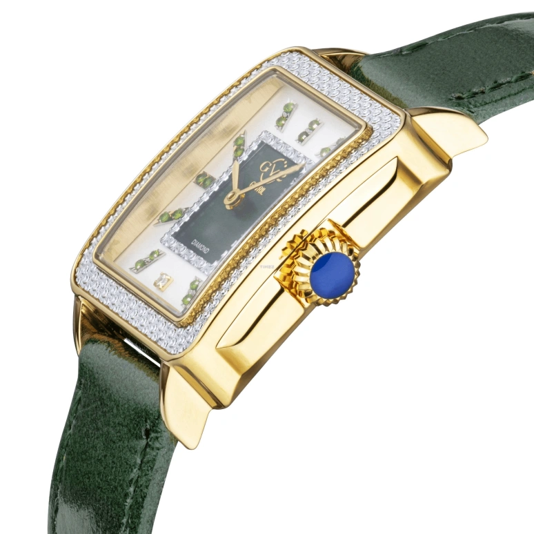 Gevril,Padova 28.50mm,28.50mm,Stainless Steel,Dual,Green,White,Quartz,Sapphire,Rectangular,12335