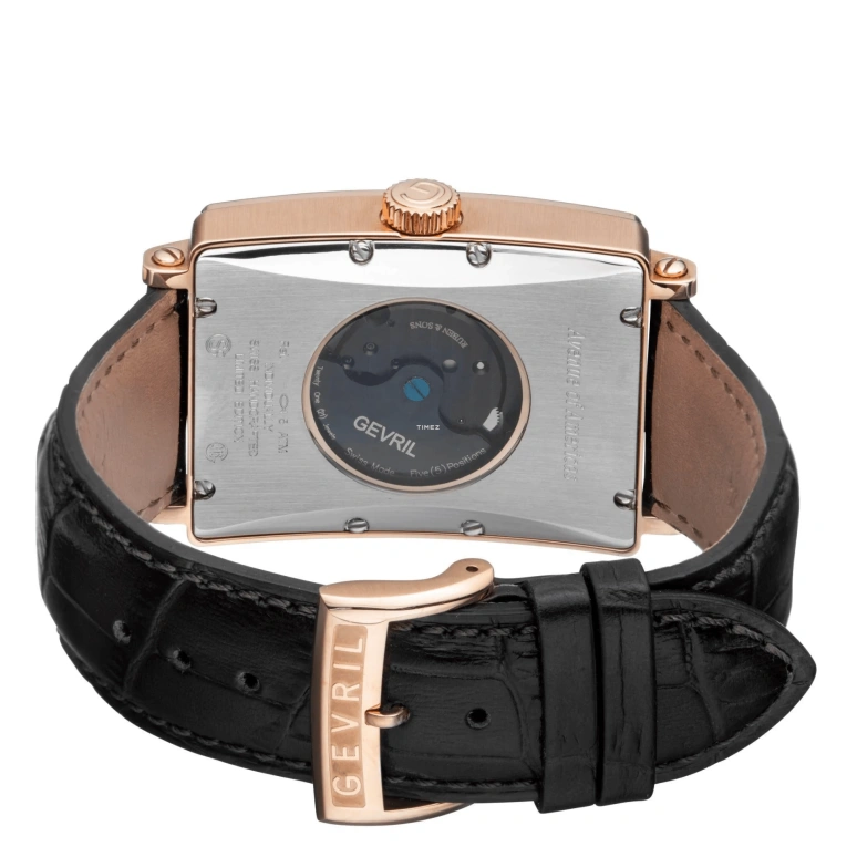 Gevril,Avenue of Americas 44mm,44mm,Stainless Steel,Black,Automatic,Sapphire,Rectangular,5171,5171-2