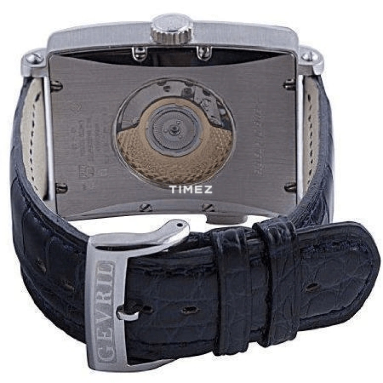 Gevril,Avenue of Americas 44x34mm,44x34mm,White Gold,Silver,Quartz,Day,Dule Time,Day / Night Indication,5850