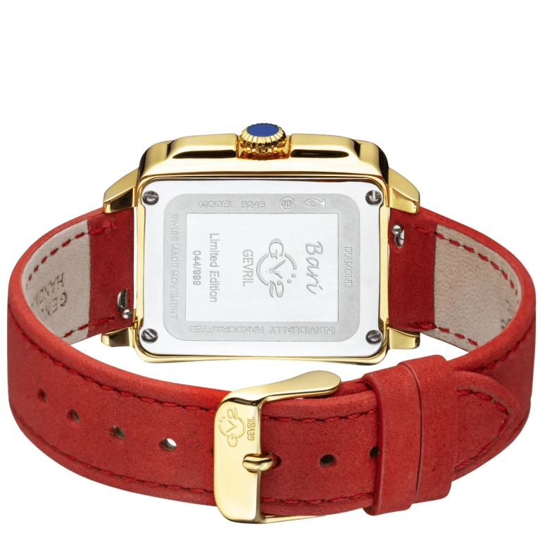 Gevril,Bari 37mm,37mm,Stainless Steel,White,Quartz,Sapphire,Crystal Glass,Rectangular,9246,9246.1