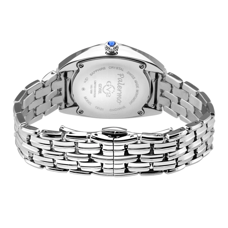 Gevril,Palermo 36mm,36mm,Stainless Steel,Silver,White,Quartz,Sapphire,Round,13101B