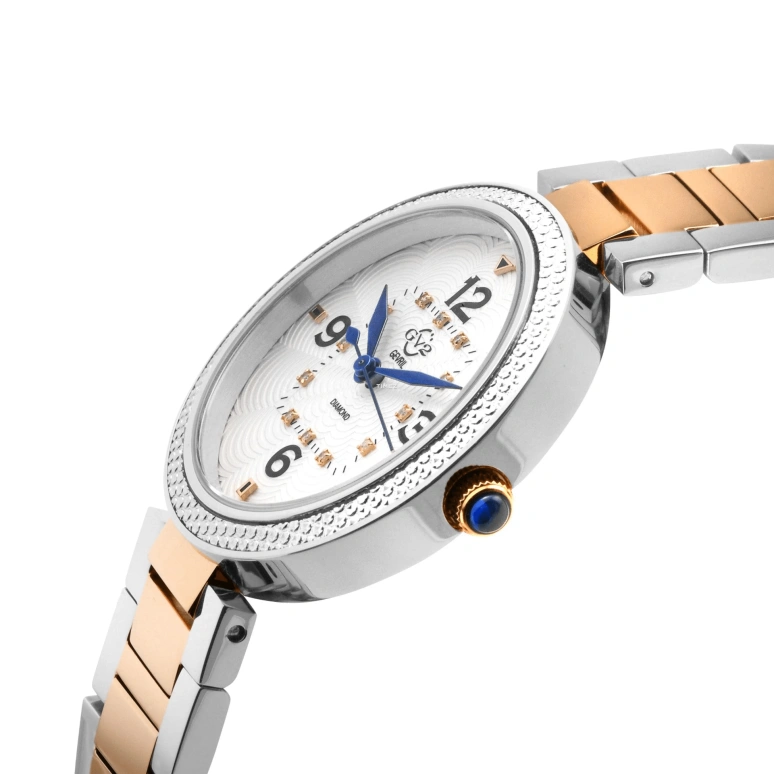 Gevril,Piemonte 36mm,36mm,Stainless Steel,White,Quartz,Sapphire,Round,14204B