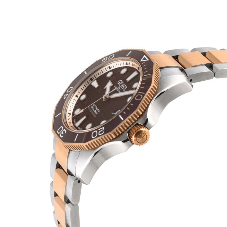 Gevril,Pier 90 42mm,42mm,Stainless Steel,Brown,Automatic,Day,38hours,49104