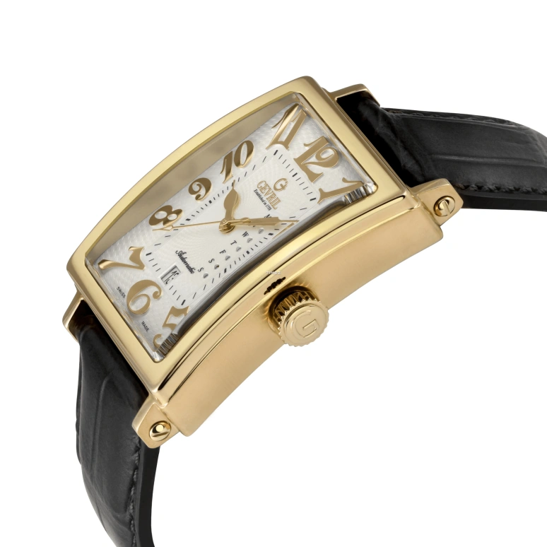 Gevril,Avenue of Americas 44mm,44mm,Stainless Steel,White,Automatic,Date,Day,15110