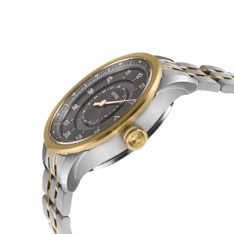 Gevril,Jones Street 45mm,45mm,Stainless Steel,Grey,Automatic,Day,38hours,2104