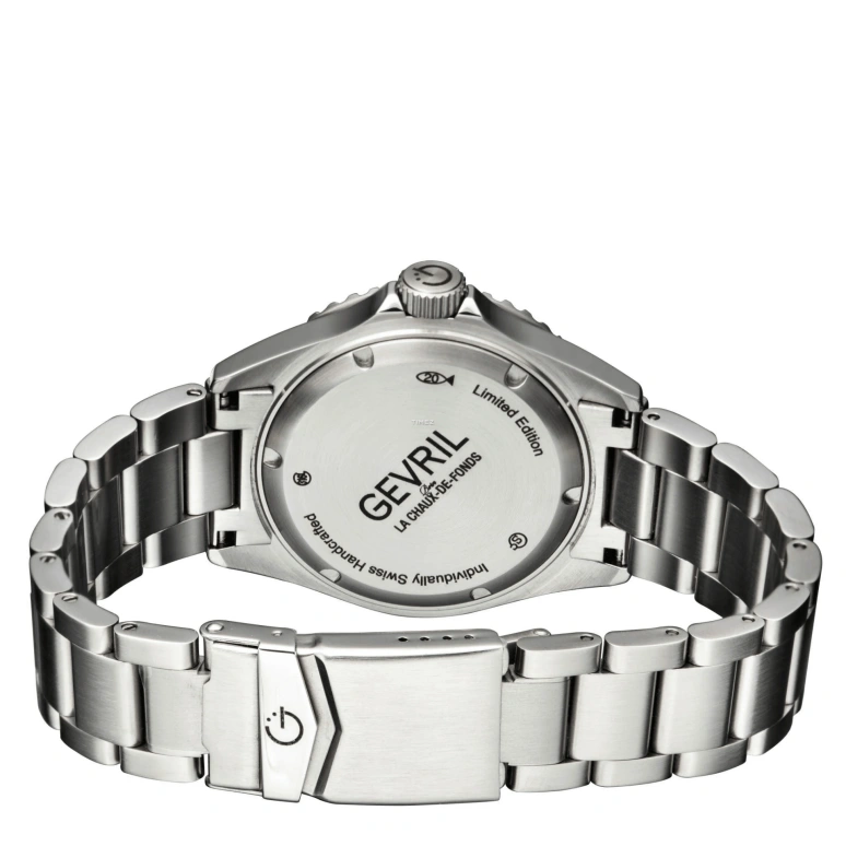 Gevril,Wall Street 43mm,43mm,Stainless Steel,Blue,Automatic,Day,38hours,4851A