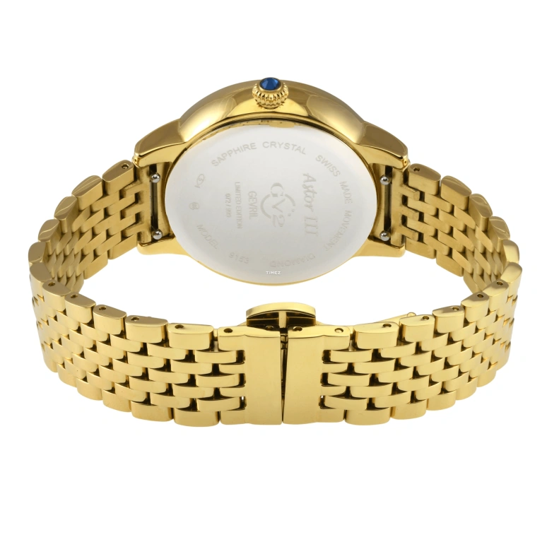 Gevril,Astor 34mm,34mm,Stainless Steel,Silver White,White,Quartz,Sapphire,Crystal Glass,Round,9153B