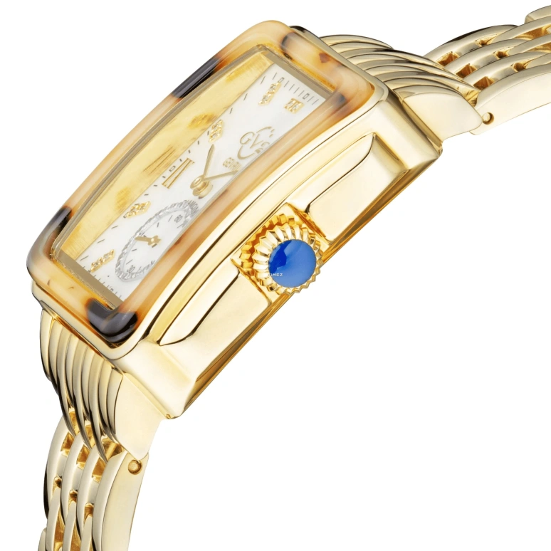 Gevril,Bari 37mm,37mm,Stainless Steel,White,Quartz,Sapphire,Crystal Glass,Rectangular,9246B