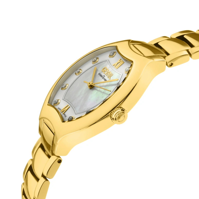 Gevril,Lugano 38mm,38mm,Stainless Steel,White,Quartz,Sapphire,Tonneau,11021B