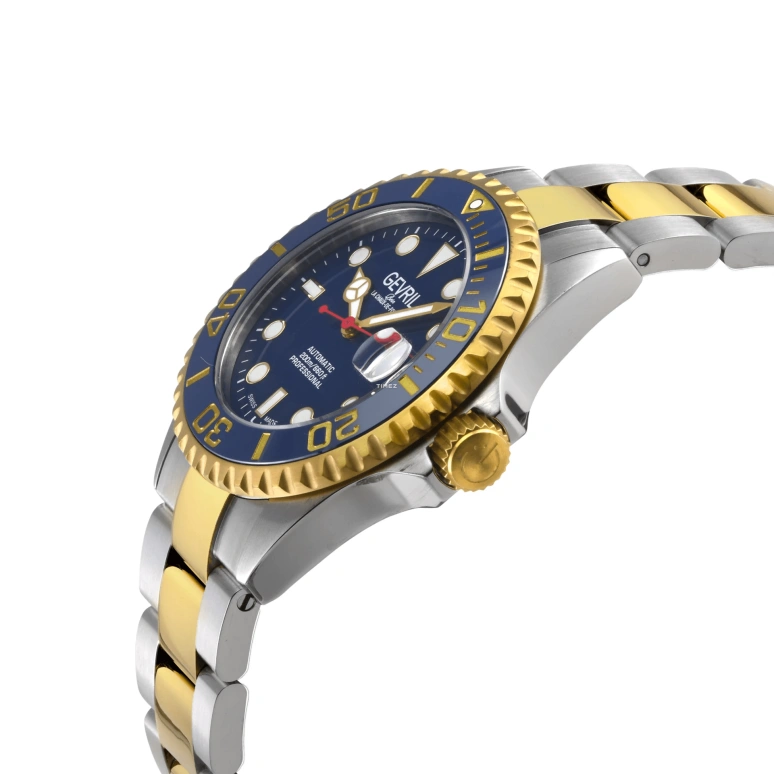 Gevril,Wall Street 39mm,39mm,Stainless Steel,Blue,Automatic,Day,38hours,4766B