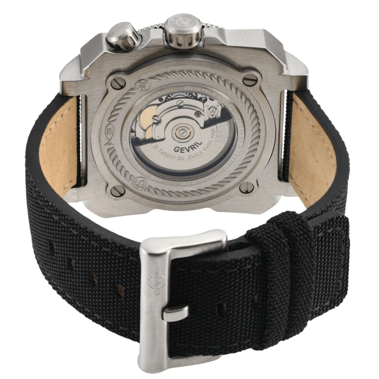 Gevril,XO Submarine 44mm,44mm,Stainless Steel,Green,Automatic,Day,Dule Time,4540