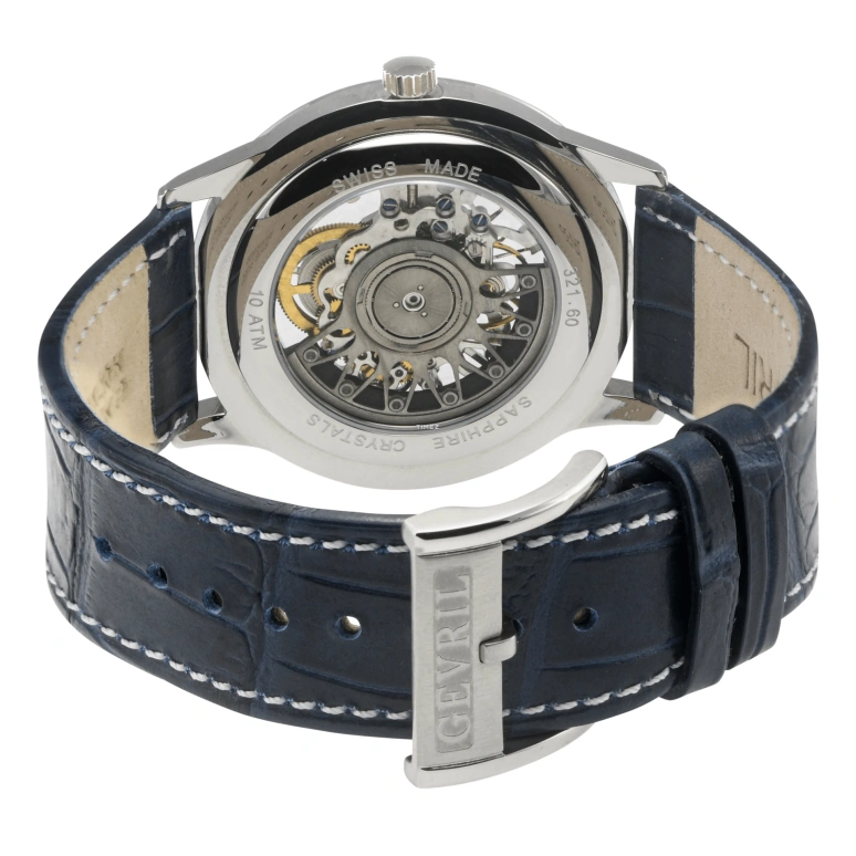 Gevril,Five Points 40mm,40mm,Stainless Steel,Blue,Automatic,Sapphire,Crystal Glass,Round,321,321.60.62