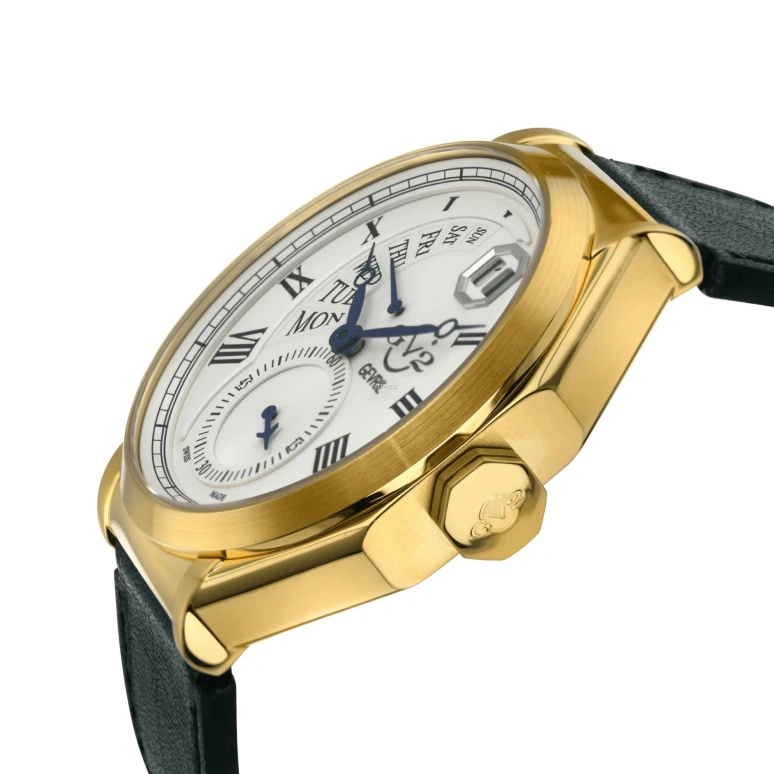 Gevril,Marchese 44mm,44mm,Stainless Steel,White,Quartz,Date,Day,Retrograde,42422