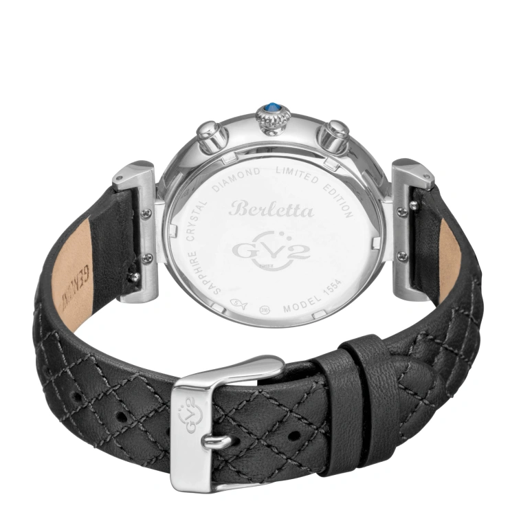 Gevril,Berletta 37mm,37mm,Stainless Steel,White,Quartz,Chronograph,Day,1555,1555-V7