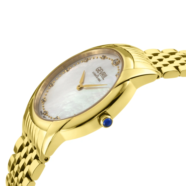 Gevril,Airolo 36mm,36mm,Stainless Steel,White,Quartz,Sapphire,Round,13021B