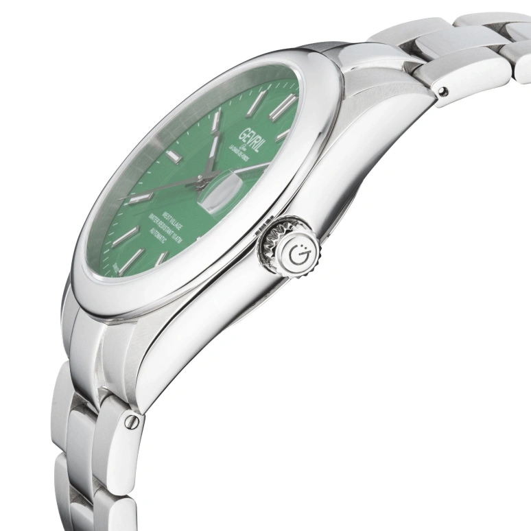 Gevril,West Village 40mm,40mm,Stainless Steel,Green,Automatic,Day,38hours,48914