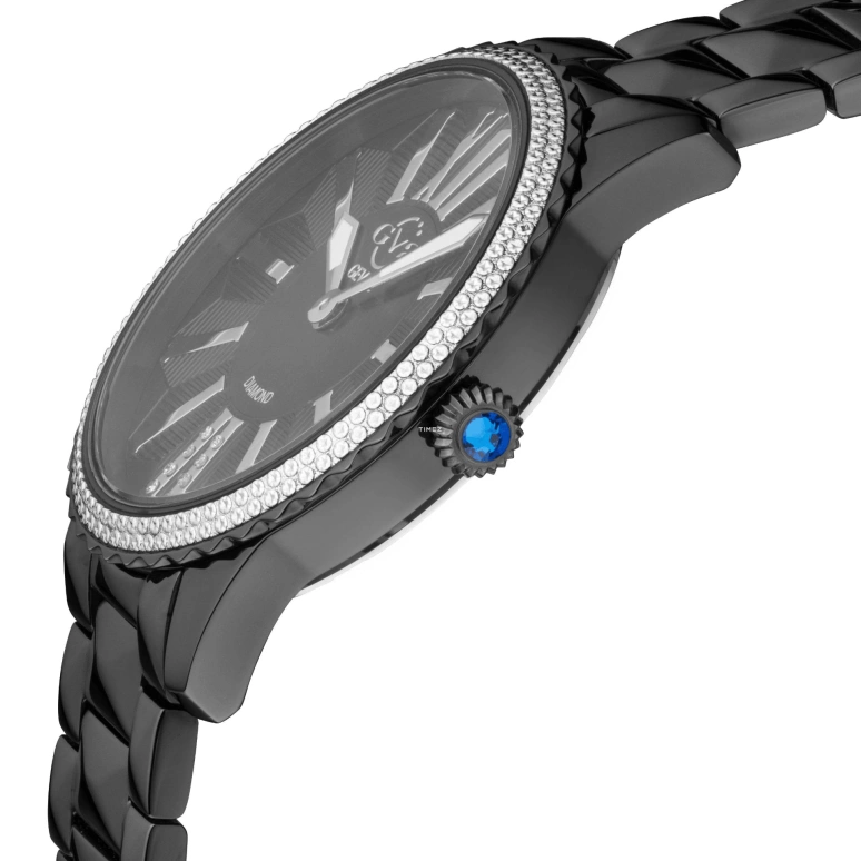 Gevril,Siena 38mm,38mm,Stainless Steel,Black,Quartz,Sapphire,Round,11724
