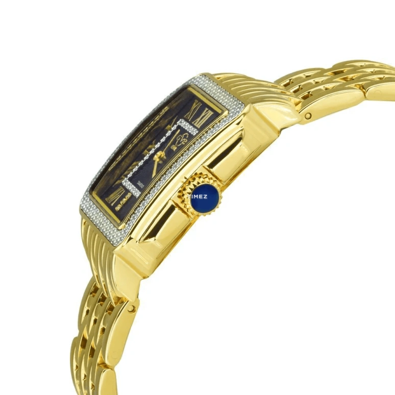 Gevril,Padova 27.50mm,27.50mm,Stainless Steel,Black,Quartz,Sapphire,Rectangular,12313B