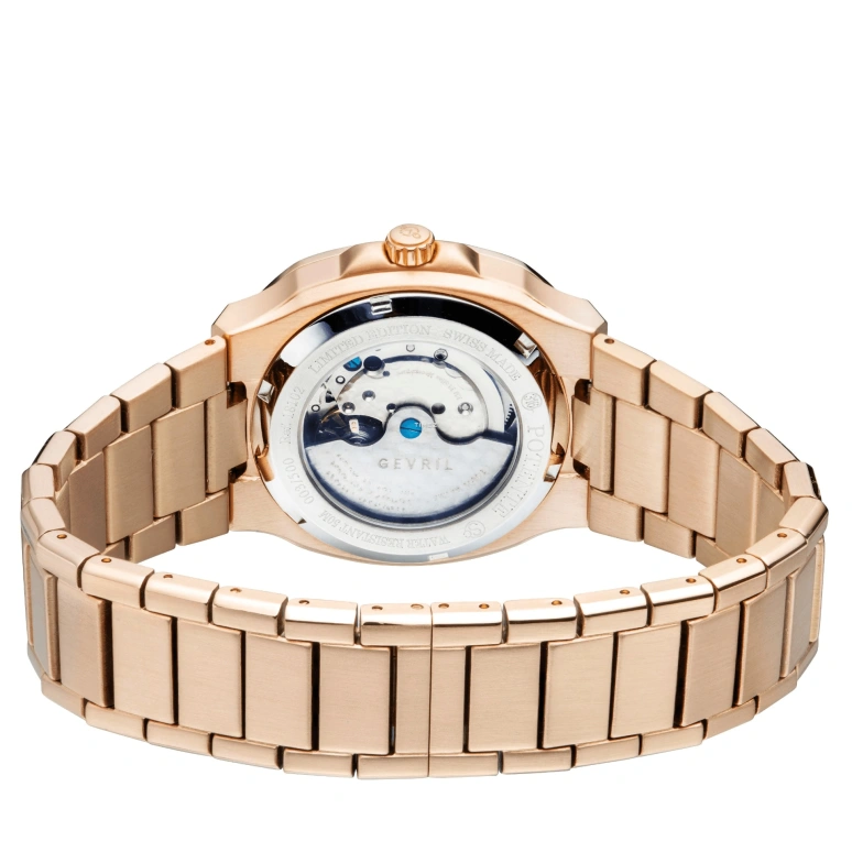 Gevril,Potente 40mm,40mm,Stainless Steel,White,Automatic,Day,Sapphire,18102