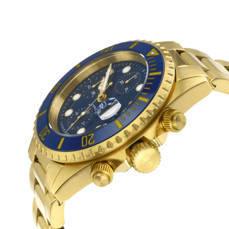 Gevril,Wall Street 44mm,44mm,Stainless Steel,Blue,Automatic,Chronograph,Day,4153A