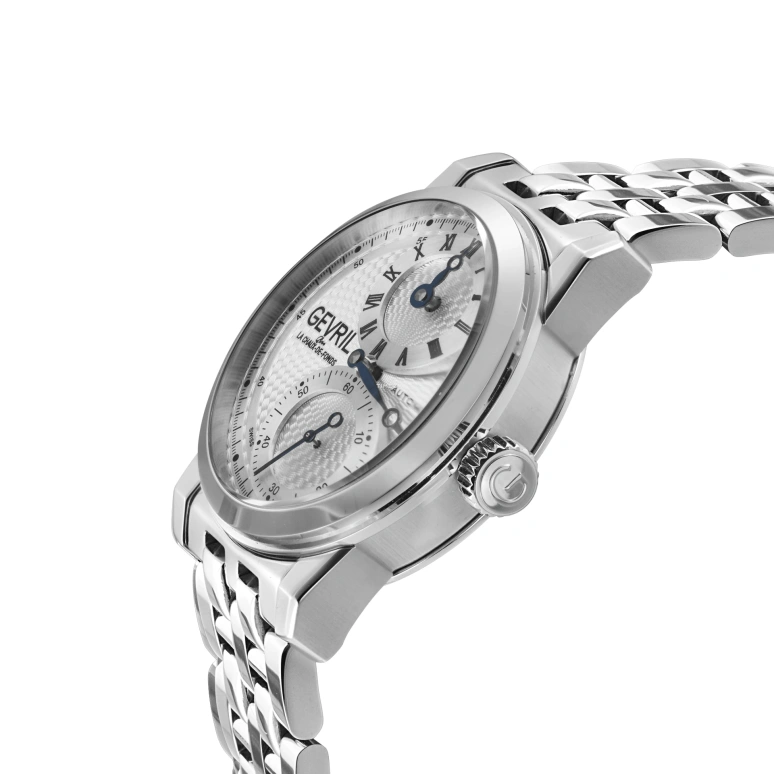 Gevril,Gramercy 39mm,39mm,Stainless Steel,Silver,Automatic,Day,Sapphire,24011B