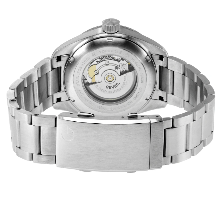 Gevril,Yorkville 43mm,43mm,Stainless Steel,Blue,Automatic,Date,Day,48631B