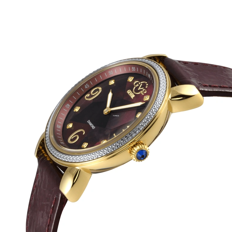 Gevril,Ravenna 37mm,37mm,Stainless Steel,Brown,Quartz,Sapphire,Round,12614