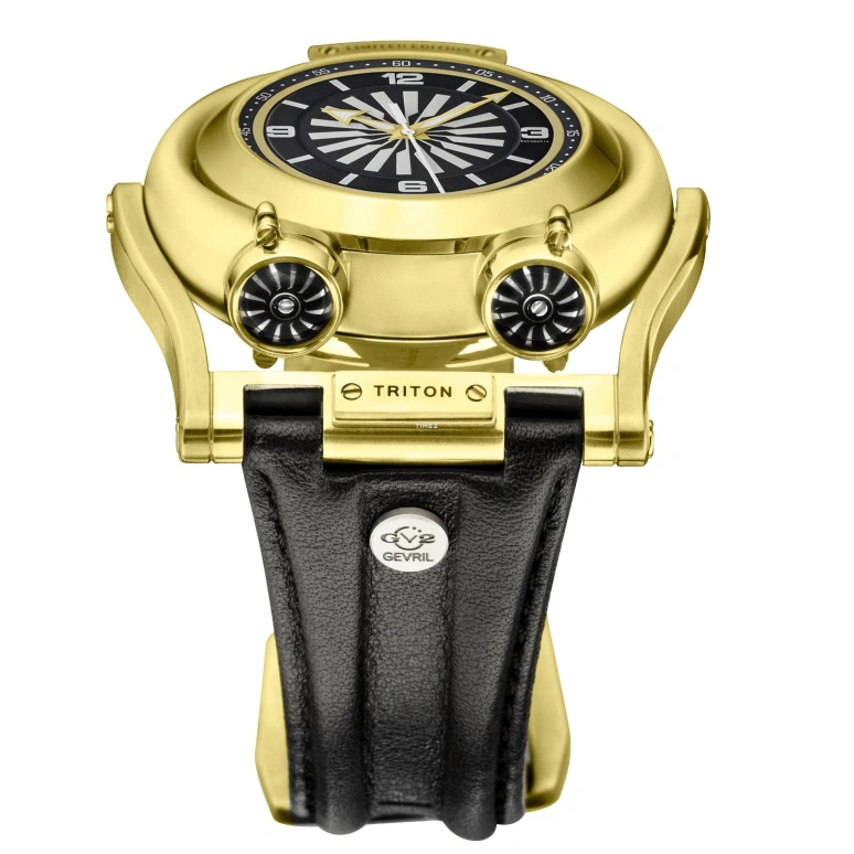 Gevril,Triton 49mm,49mm,Stainless Steel,Black,Automatic,Sapphire,Round,3408