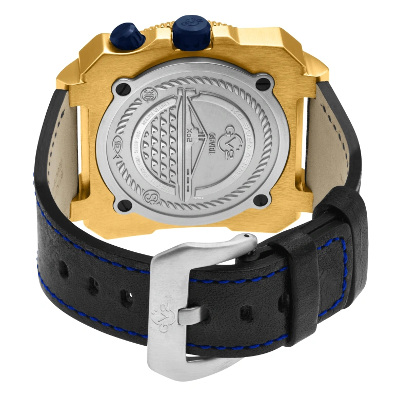 Gevril,XO Submarine 48mm,48mm,Stainless Steel,Blue,Automatic,Day,Dule Time,4555