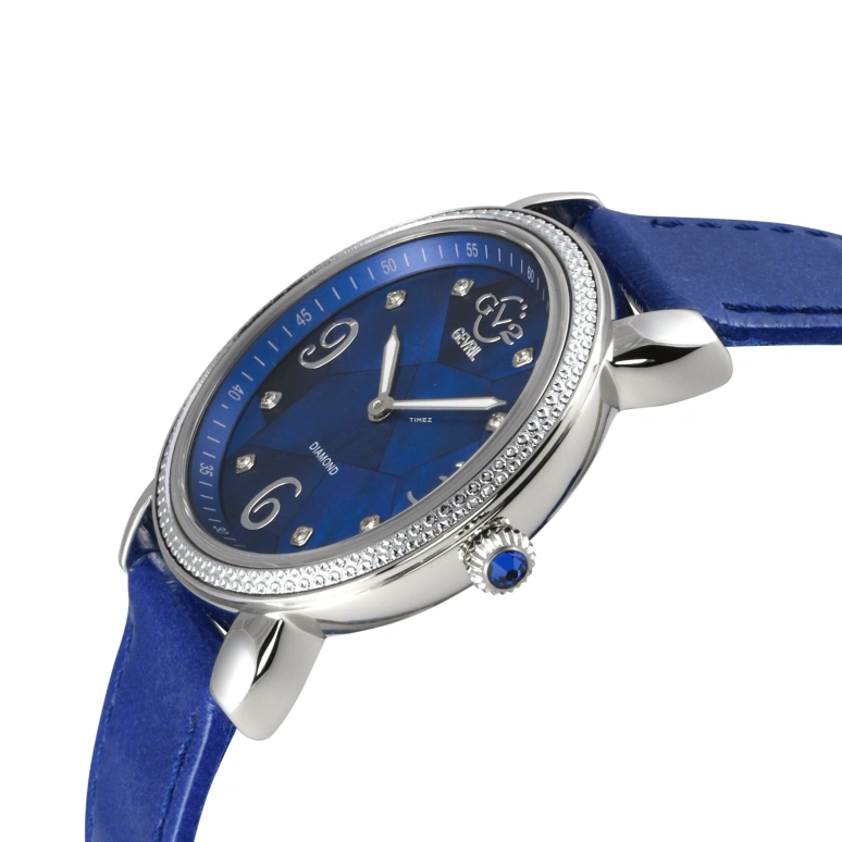 Gevril,Ravenna 37mm,37mm,Stainless Steel,Blue,Quartz,Sapphire,Round,12613